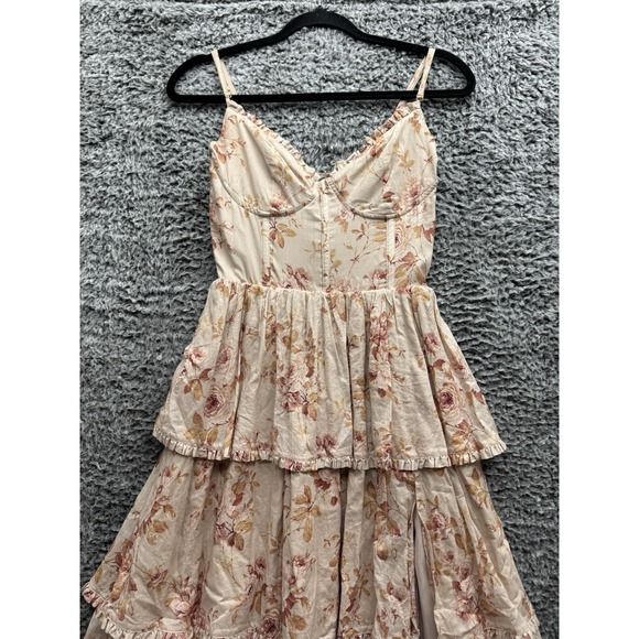 V. Chapman Caterina Corset Ruffle Dress Size 4 Cedar‎ Rose Print NWT - Picture 3 of 11